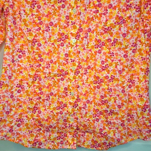J. Crew Pink Floral Button Down Shirt Size Small - Picture 4 of 8